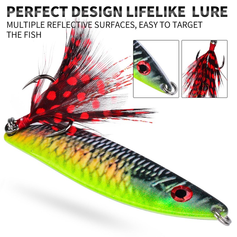 FOLANDO S‑Shaped Metal Spoon Lure 7.5cm 17g with Blood Groove