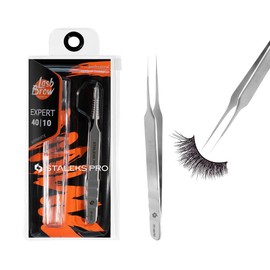 STALEKS PRO Professional Eyelash Curler for Eyelash Extension for Separating Natural Eyelashes Stainless Steel Expert 40/10