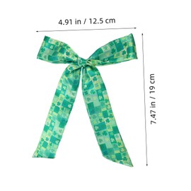 WOONEKY 2025 Irish Festival Hair Accessories 5pcs Shamrock Headbands Bands and Ties for Patricks Day Celebrations