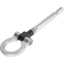 MACHSWON Front Bumper Trailer Ring Eye Towing Tow Screw Hook for Subaru Impreza WRX BRZ Silver Tone Aluminum Alloy