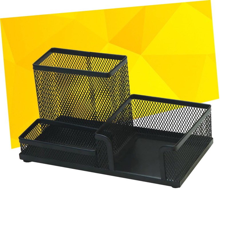 DOITOOL Metal Mesh Desk Organizer Compartment Storage Case for Office