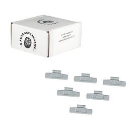 Q-AutoAccessories P style (steel wheels) 3/4 oz, 0.75 oz, Wheel Balancing Clip on, Hammer on Wheel Weights, coated (lead free) (50 pcs/box) (Q-AA-CO75P-50)