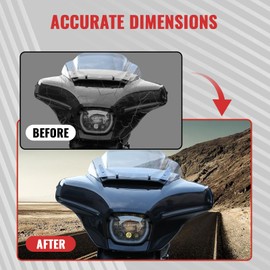 LUXEMOTO Outer Batwing Fairing for Street Glide 2024, Motorcycle Front Outer Upper Batwing Fairing for Harley Davidson CVO Street Glide FLHXSE 2023-2025, FLHX 2024-2025 Accessories