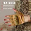 Homefy Tactical Fingerless Gloves for Men Large Beige