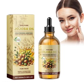 Gesichtsöl, Jojobaöl Gesicht, Bio Straffendes Gesichtsöl, Macht Die Haut Jugendlich Und Strahlend, Anti Aging Gesichtspflege Öl, Schützt Trockene Und Dehydrierte Haut, 100 Ml Facial Moisturizing Oil