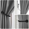 Curtain Tie Backs Hooks 4 Pack Black Curtain Holdbacks Elegant