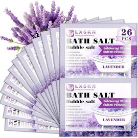 LXSKN 목욕 소금 - 26 PCS 버블 남녀용 엡섬 대신 개별 포장 대안, 휴식을 취하고 더 나은 수면을 촉진합니 LXSKN Bath Salts - 26 PCS Bubble for Men and Women, Alternative to Epsom, Individually Packed for Relaxation and Better Sleep