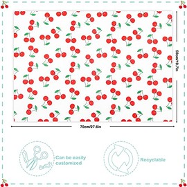 60 hojas de papel de seda de cereza para envolver regalos, 28 x 20 pulgadas, cerezas de verano, diseño de frutas a granel, papel de seda para cumpleaños, Navidad, embalaje, fiesta, regalo, regalo, fiesta, regalo, bricolaje, manualidades, cajas de decoración