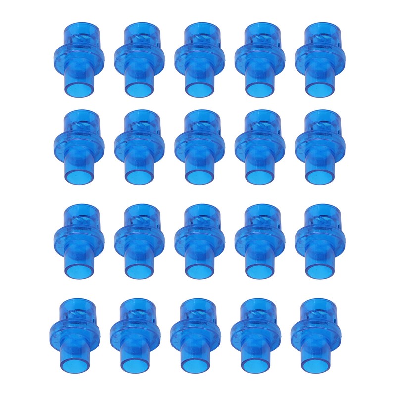 20pcs Professional Cardiopulmonary Resuscitation Face Shield Replacement One Way Valve