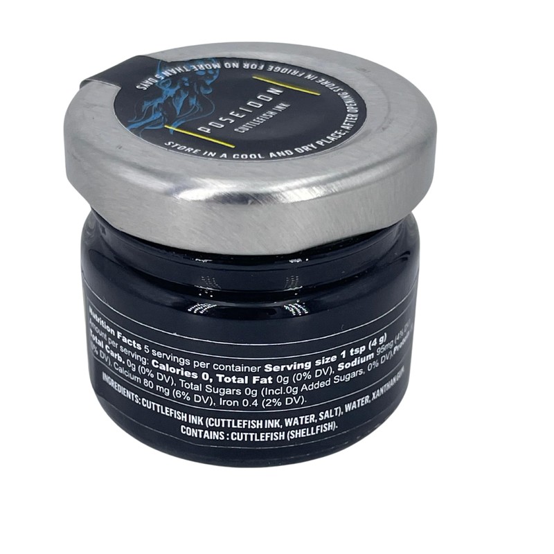 Poseidon Cuttlefish Squid Ink, Tinta Calamar, Nero di seppia, 20/0.7