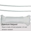 Huouo 50 FT Flagpole Halyard Rope + 2 Pcs 3.5"