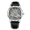 FORSINING Mens Automatic Mechanical Dodecagon Skeleton Roman Numerals Genuine Leather