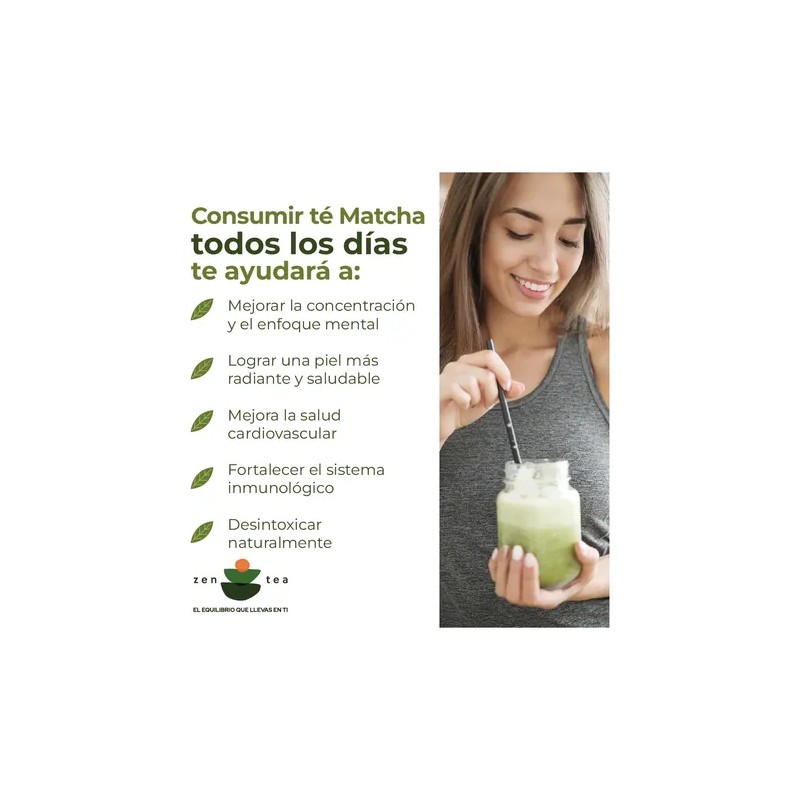 Té Matcha Zen Tea Grado Ceremonial Japonés Orgánico 100g Antioxidantes
