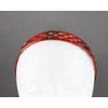 Brown basketweave plastic head band hair accessory grip teeth 1