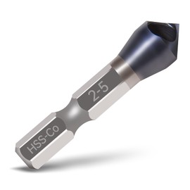 Pronese Chamfering Cutter, Precision Chamfering Cutter, Hexagonal Shaft, Cobalt High Speed Steel, M35 HSS-CO Diameter 0.1 - 0.2 inches (2 - 5 mm), Deburring, Hole Drill, Hole Drill, Deburring Bit,