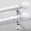 2 Pack White Curtain Rods for Windows 48 to 84