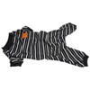 Dog Pajamas Warm 4 Legged High Collar Soft Stretchy Striped