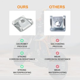 Xitomer 14mm Universal Quick Release Fasteners/Fairing Bolts Studs/Quarter Turn with Clips 1/4 Turn Quick Release Fit for Race Fairings (Black, 14mm)