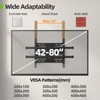 USX MOUNT USX MOUNT Full Motion TV Wall Mount for 42-80 Inch TVs up to 132lbs, Wall Mount TV Bracket with Articulating Swivel Tilt Extension Leveling, Max VESA 600x400mm Fits 12/16" Wood Stud