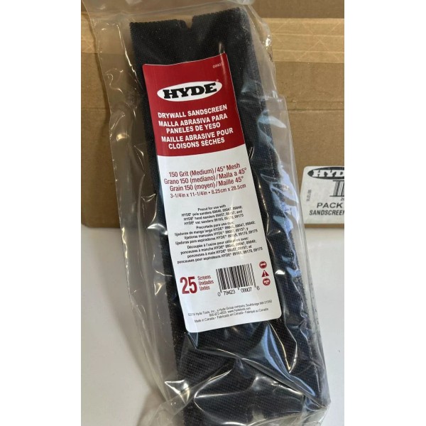 HYDE pack of 25 Drywall Diecut Sanding Screen 3-1/4" x