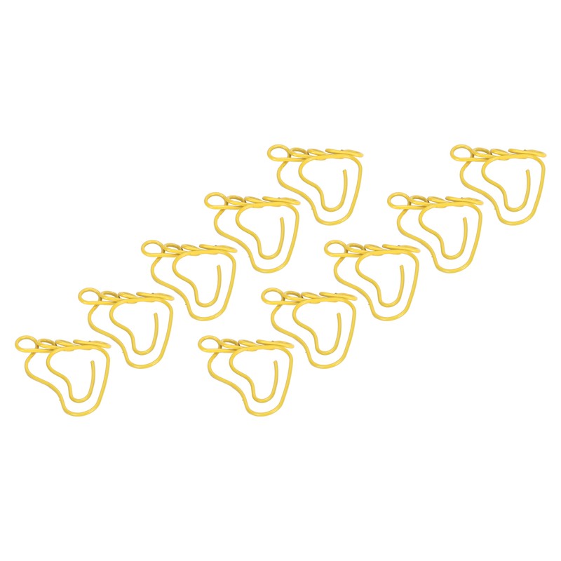 100pcs Paper Clip Foot Shape Cute Anti Slip Portable Paperclip