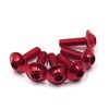 6PCS M6 X 20mm Red Hexagon License Plates Fairing Bolts