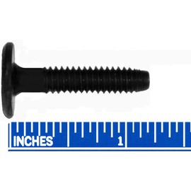 1/4" - 20 TPI x 30mm (1.18" ≈ 1-3/16") Hex Drive 17mm Diameter Button Head Furniture Bolts Matte Black Oxide Finish (23 Pieces)