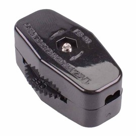 On-Off Cord Inline Switch SPST 3A 250VAC Thumb Wheel Operation Table Lamp