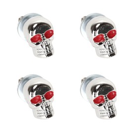 Ruimou 4PCS Silver Skull License Plate Bolts Universal M6 Mounting Bolt License Plate Fasteners Screws for Car,Truck,Motorcycle