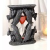 Gothic Guardian Winged Ram Gargoyles Celtic Clover Pillar Sand Timer