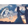 Anillo Pareja Ajustable,Anillo De Compromiso Para Pareja Plata 925+ Caja