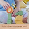 Fisher-Price Wood Baby Toy Stack & Sort Animals, 10 Wooden