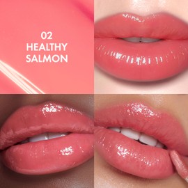 Amuse Seoul Jel-Fit Tint (02 Healthy Salmon) | Korean Jelly Lip Tint, Long-Lasting Lip Stain, Hydrating & Glossy, Hyaluronic Acid for Smooth Moisturized Lips, High Pigmentation, Vegan