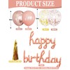 Rose Gold Happy Birthday Decorations for Women and Girls –