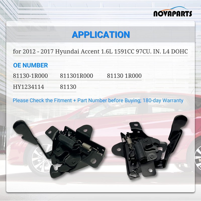 NOVAPARTS Hood Lock Latch Assembly 81130-1R000 for 2012 2013 2014