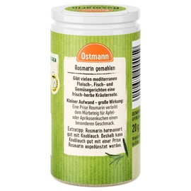 Ostmann Spices - Rosemary Ground | Spicy Herbal Note for Meat, Fish and Potatoes | 20 g in a Shaker Tin