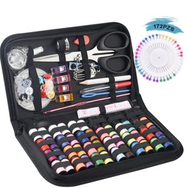 VIDA4U Kit de Costura con 172 Piezas, Suministros de Costura Premium con Caja Portátil, Costurero con Carrete de Hilos, Agujas y Accesorios para el Hogar, Adultos y Viajeros