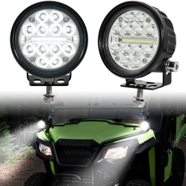 SAUTVS A-Pillar LED Pod Lights for Honda Pioneer 520 2021-2025, 500 2015-2023 Accessories, Front Auxiliary Lights with Mounting Bracket & Wiring Harness, Plug and Play, 2PCS