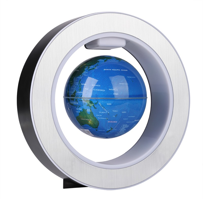 4in O Shape Magnetic Levitation Floating Globe Rotating Magnetic Globes