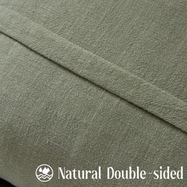 ROMANDECO Boho Decorative Lumbar Pillow Covers with Fringe for Couch, Living Room, Bed Set of 2, 12x20 Inches, Olive Green