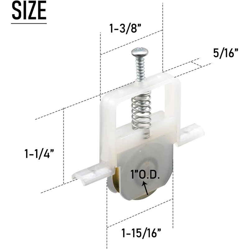 Toyvarnix B691 B695 1 Inch Sliding Screen Door Rollers 4