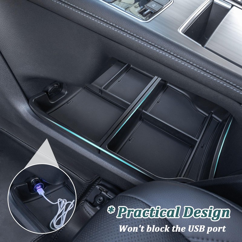 TOPINSTALL 2PCS Bottom Console Trays Compatible with 2021-2026 Toyota Sienna