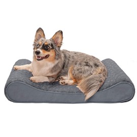 Furhaven Orthopedic, Cooling Gel, and Memory Foam Pet Beds for Small, Medium, and Large Dogs - Ergonomic Contour Luxe Lounger Dog Bed Mattress and More