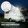 Gloppers Aluminum RV Exterior Porch Light, Dual-Color LED with Switch,