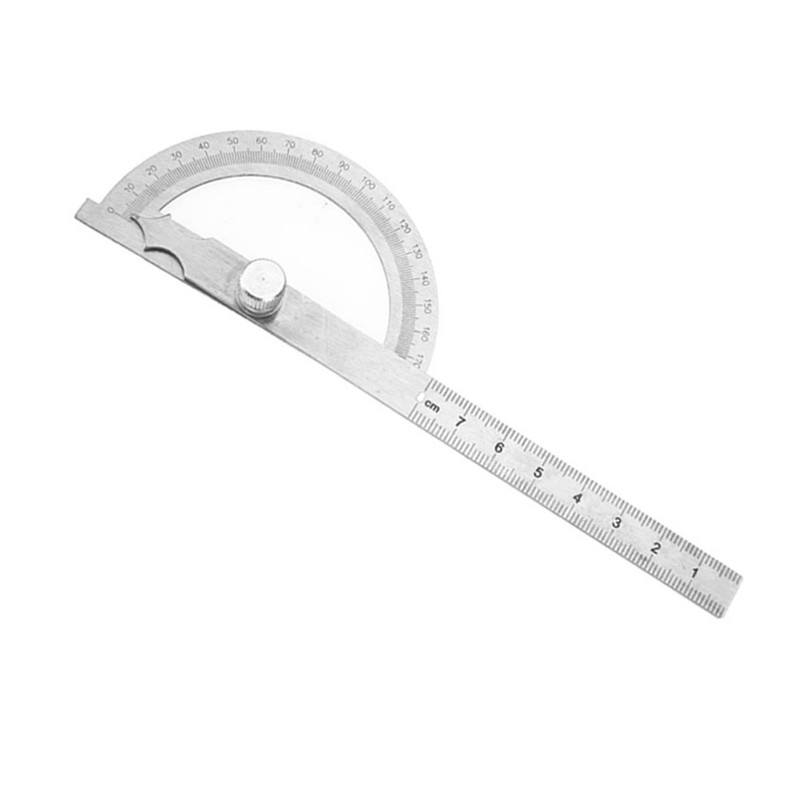 Stainless Steel Protractor Goniometer 15cm Ruler 180 Degrees Angle Finder