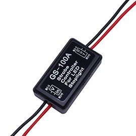 HUIQIAODS Flash Strobe Controller for LED Brake Light Tail Stop Light Auto Car 12-24V LED Brake Flasher Stop Light Strobe Flasher (GS-100A)