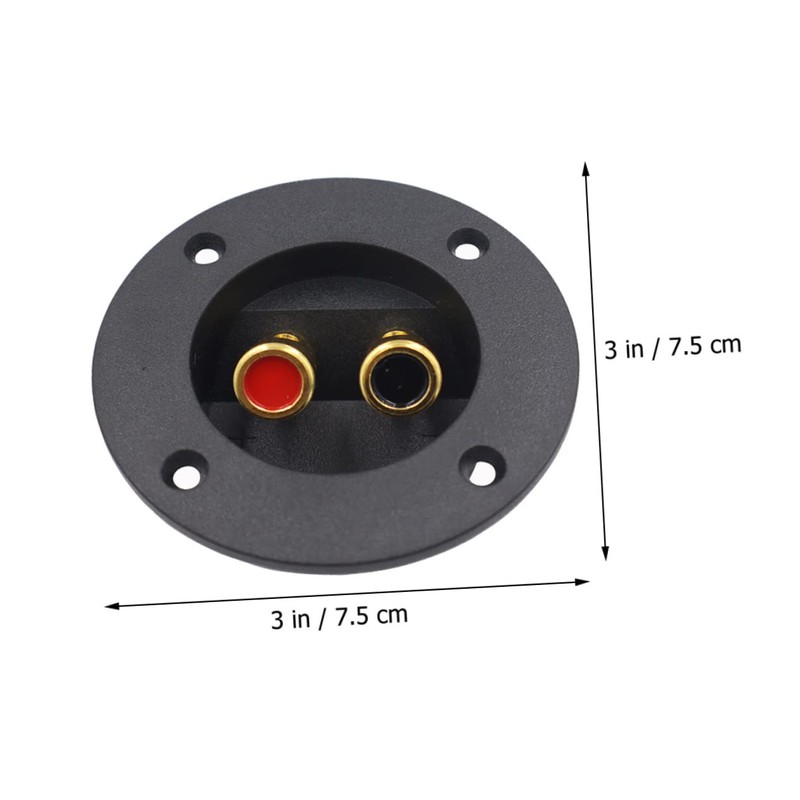 SHINEOFI 2pcs Speaker Wire Connector Gold Plated Binding Post Terminal