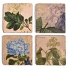 Studio Vertu Hydrangea Tumbled Marble Coasters, Set of 4