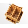 Woodquail Revolving Desk Organiser, Stationery Box Desk Tidy, Made of
