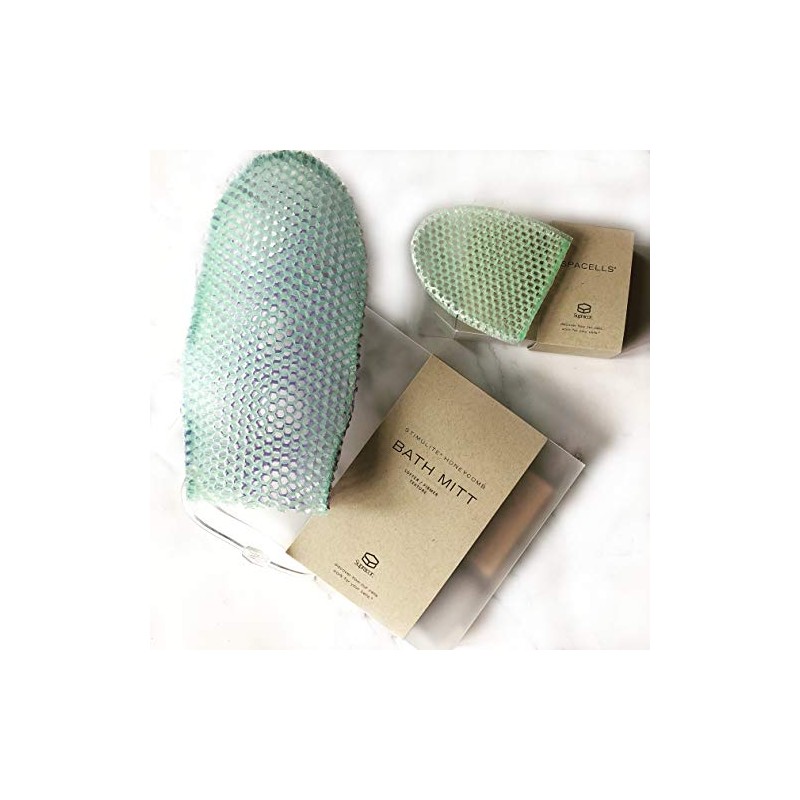 Supracor Bundle: Dual-Sided Stimulite Bath Mitt and SpaCells Facial Sponge